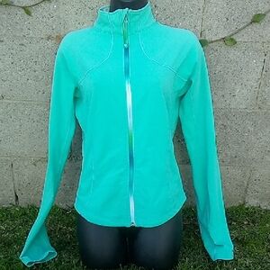 Lululemon Vintage Define Aquamarine Turquoise Tie Dye Zipper Jacket Size 10